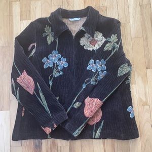 Vintage CAbi floral zip blazer